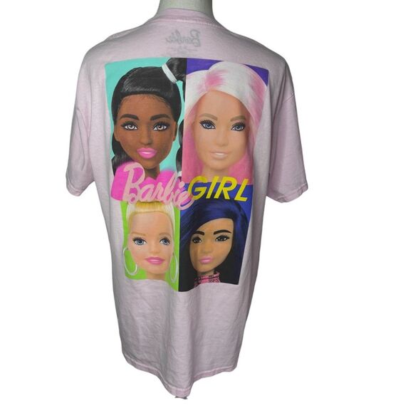 Fashion Nova Barbie Besties Oversized Front & Back Print T-shirt - Picture 5 of 7